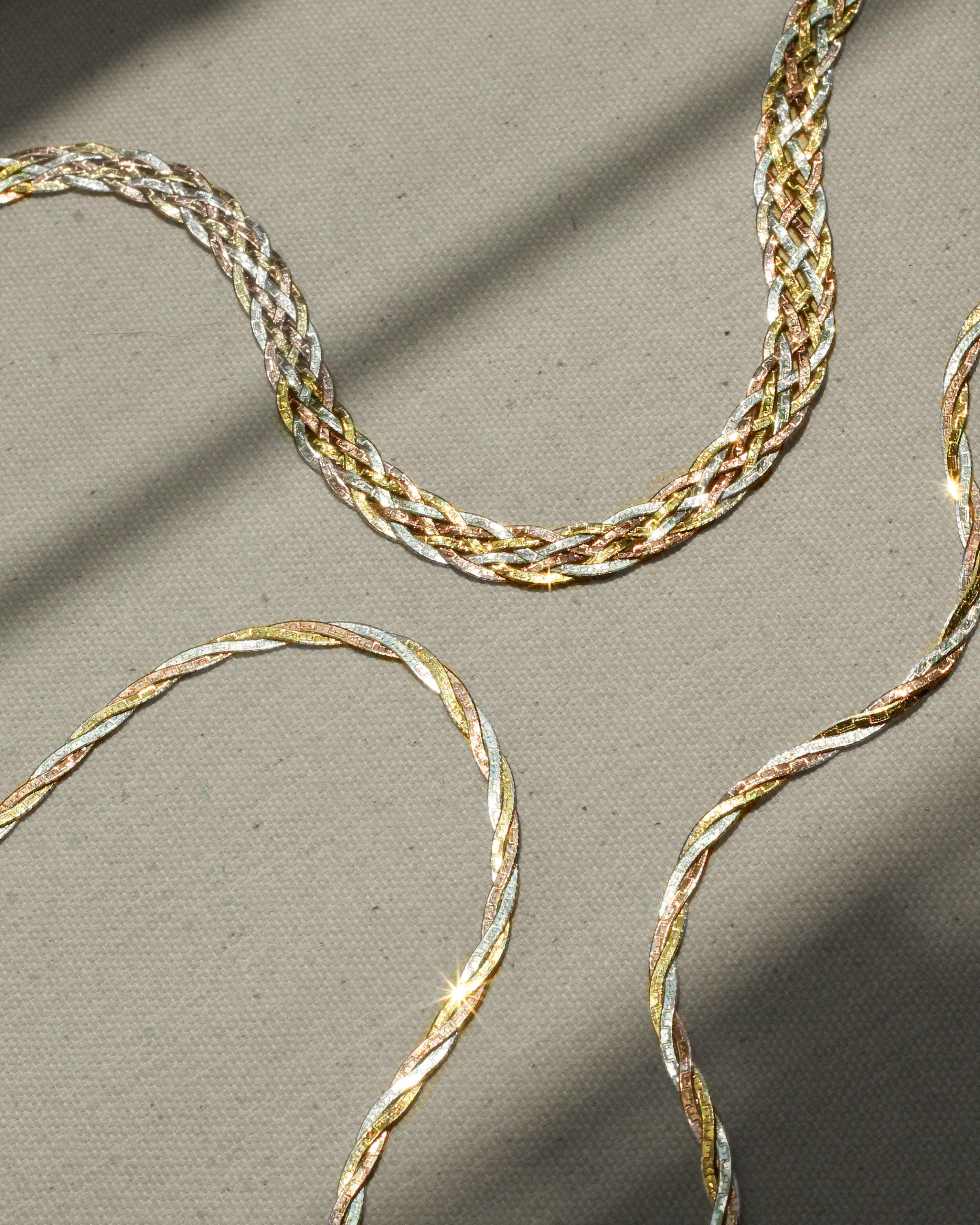 Braided Tricolor Herringbone Thick Chain - Image 5