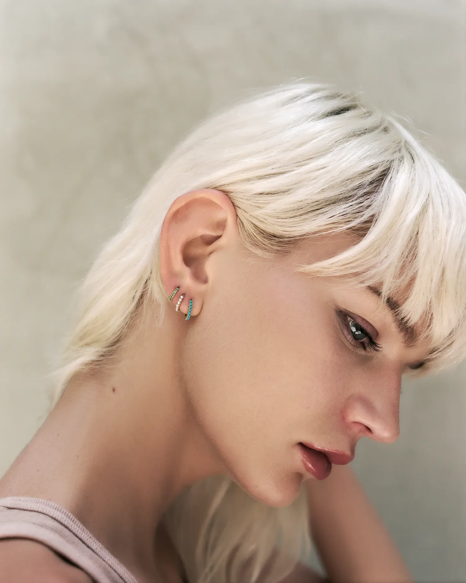 8mm Pavé Huggie - Image 2