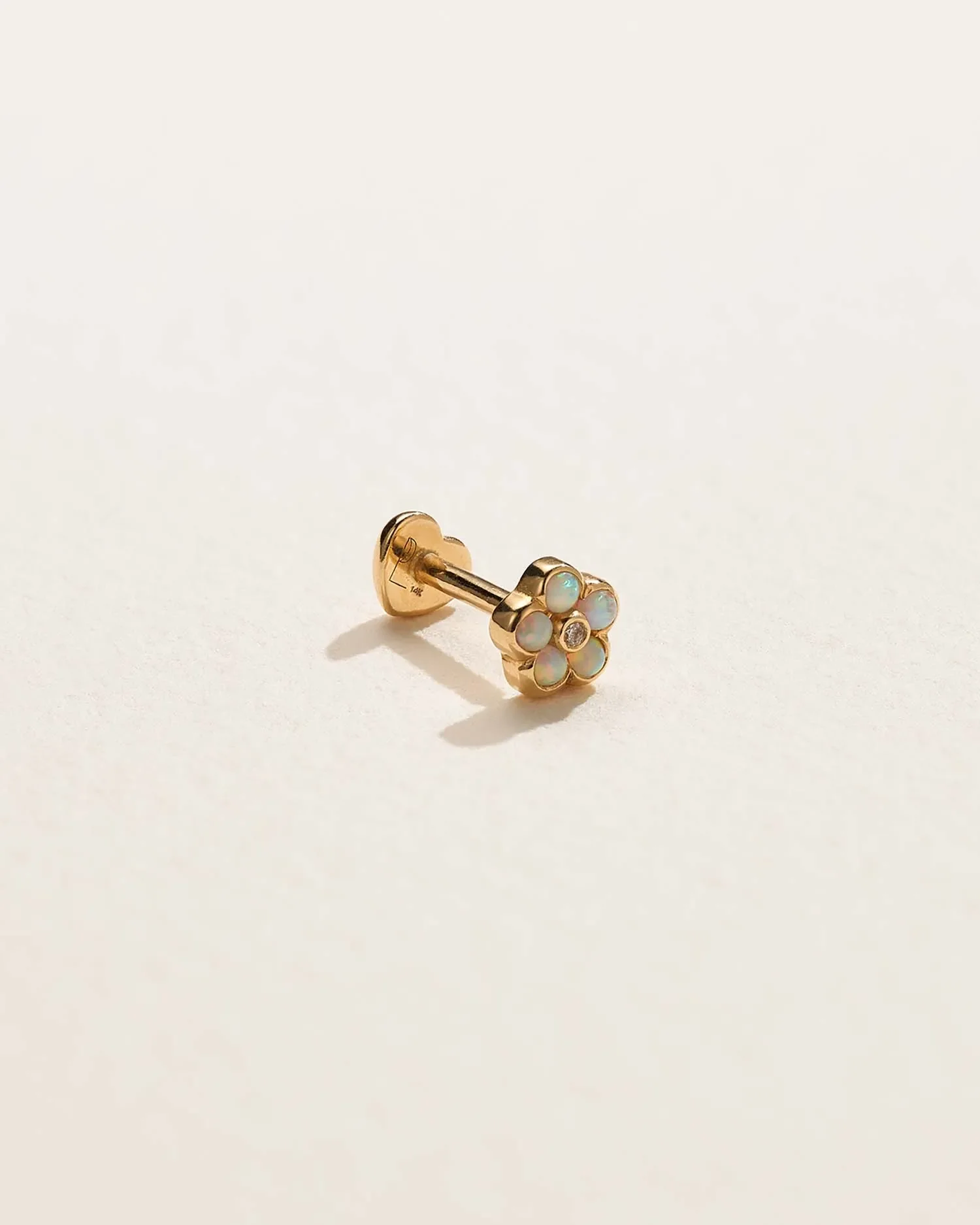 Bezel Flower Stud - Image 2