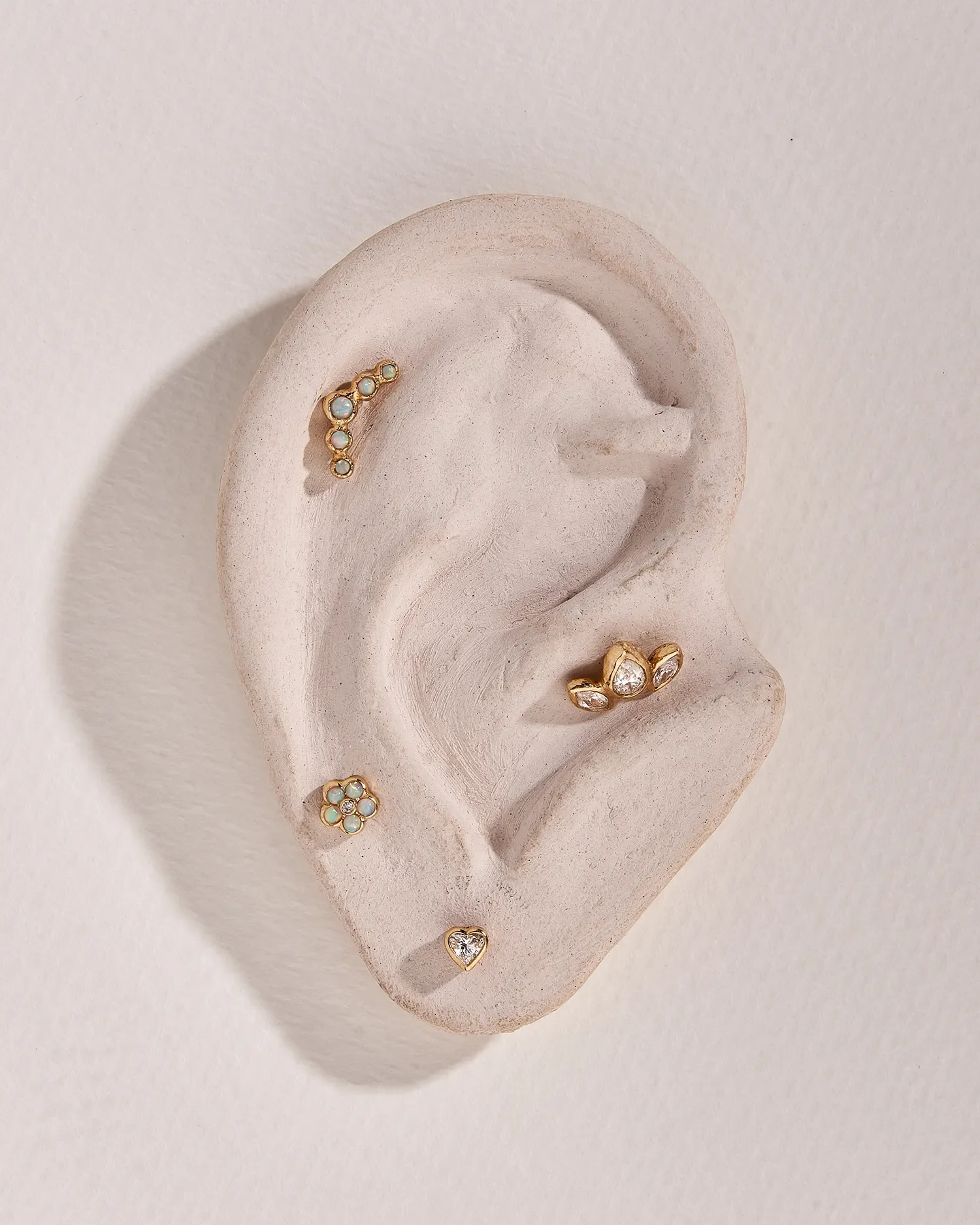 Bezel Flower Stud - Image 4