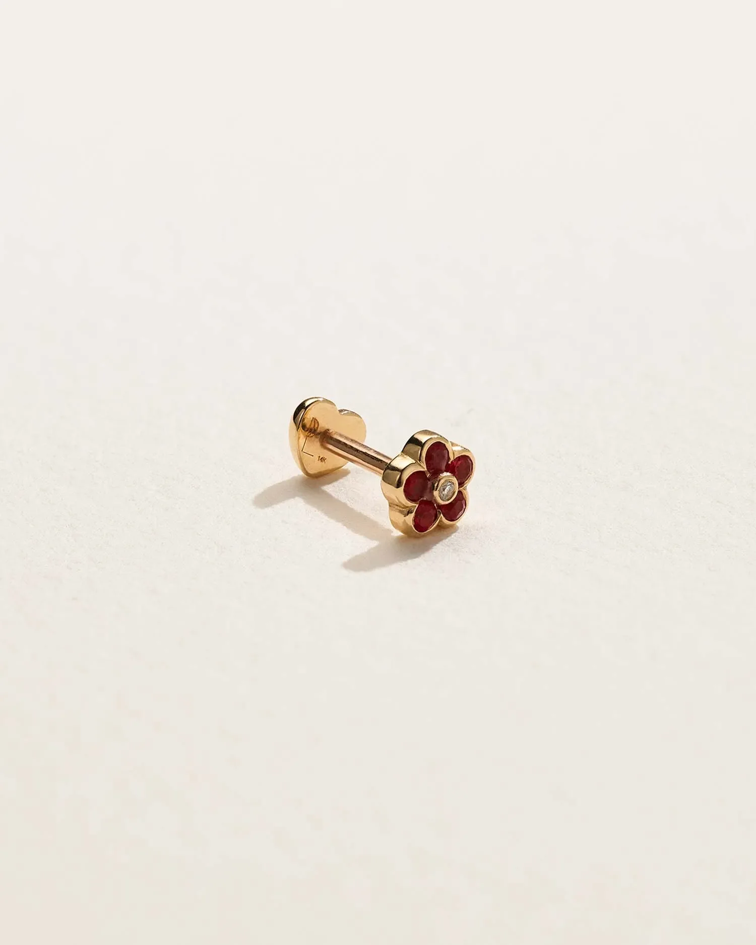 Bezel Flower Stud - Image 2