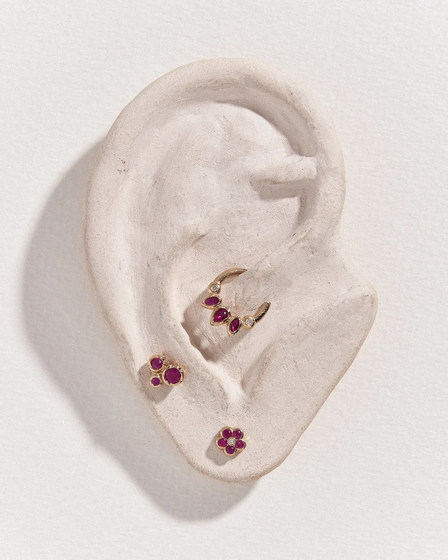 Bezel Flower Stud - Image 4