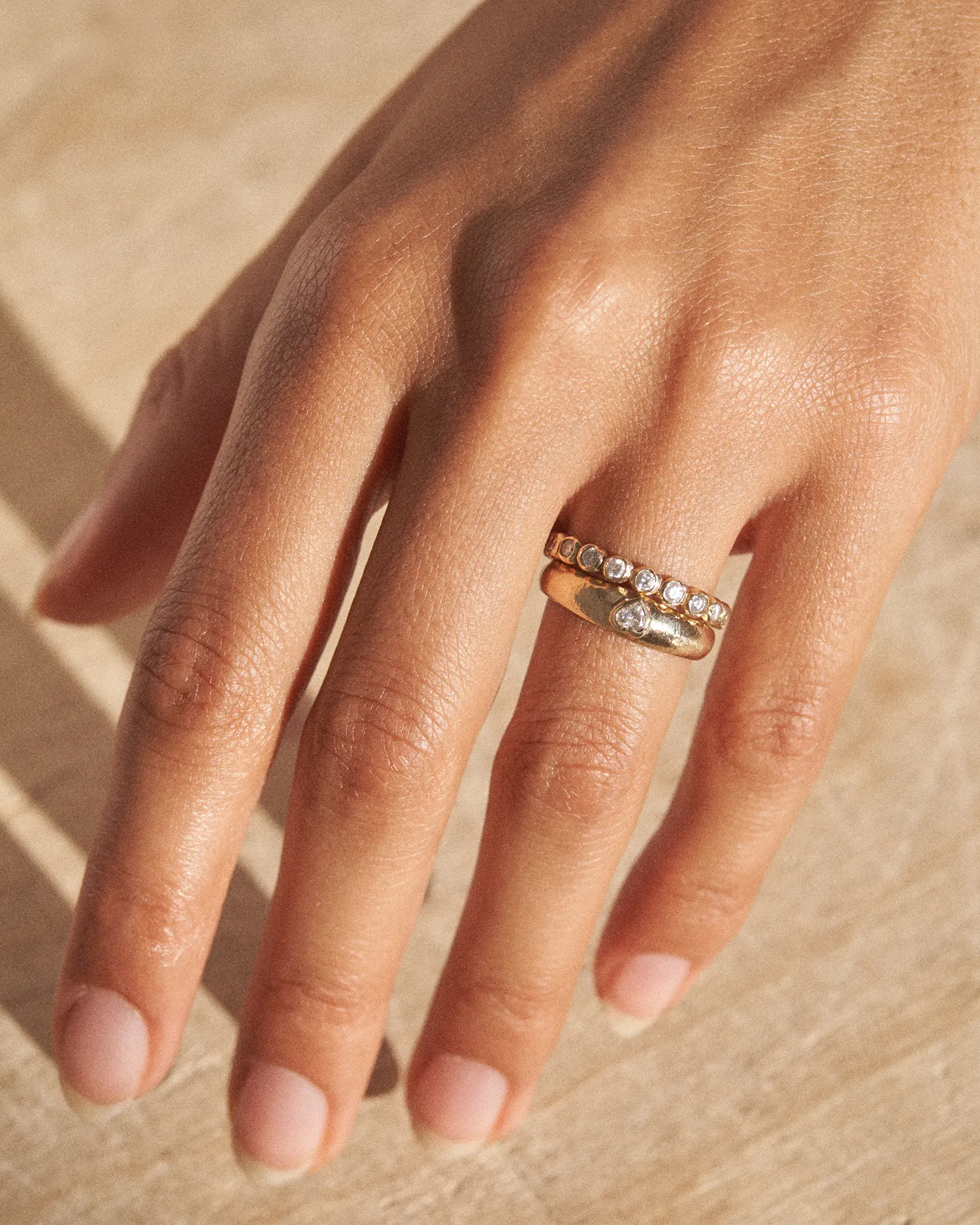 Bezel Heart Ring - Image 3