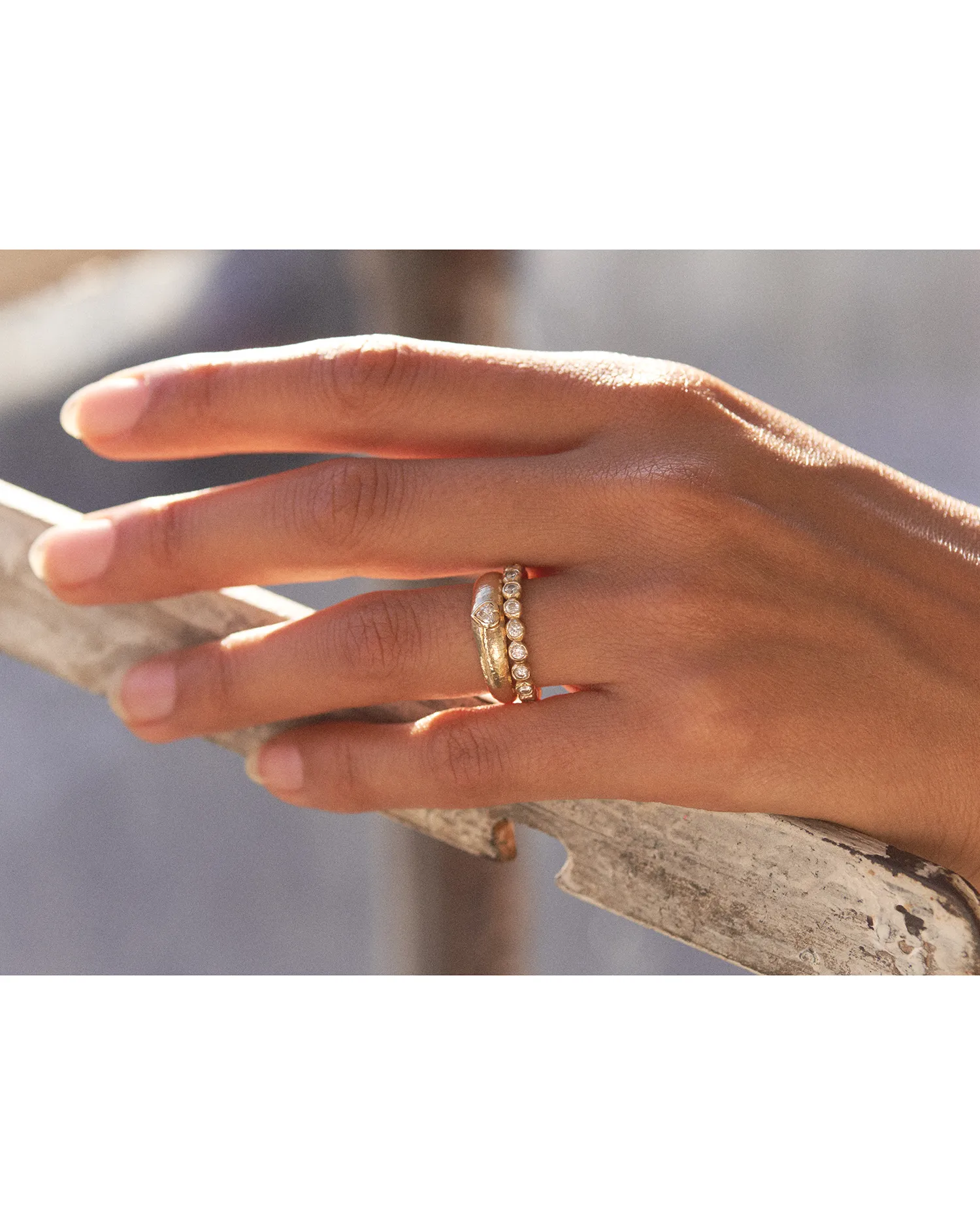 Bezel Heart Ring - Image 7