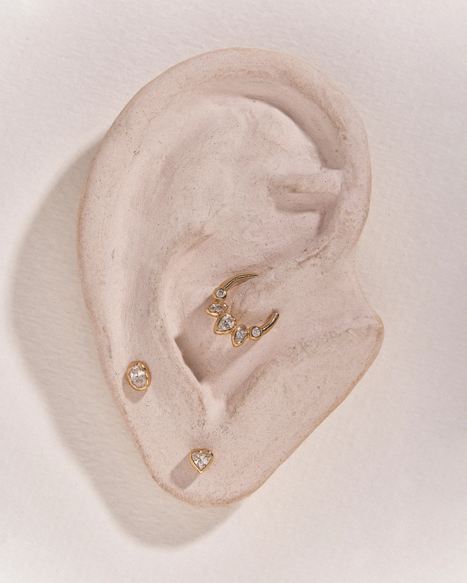 Bezel Heart Stud - Image 7
