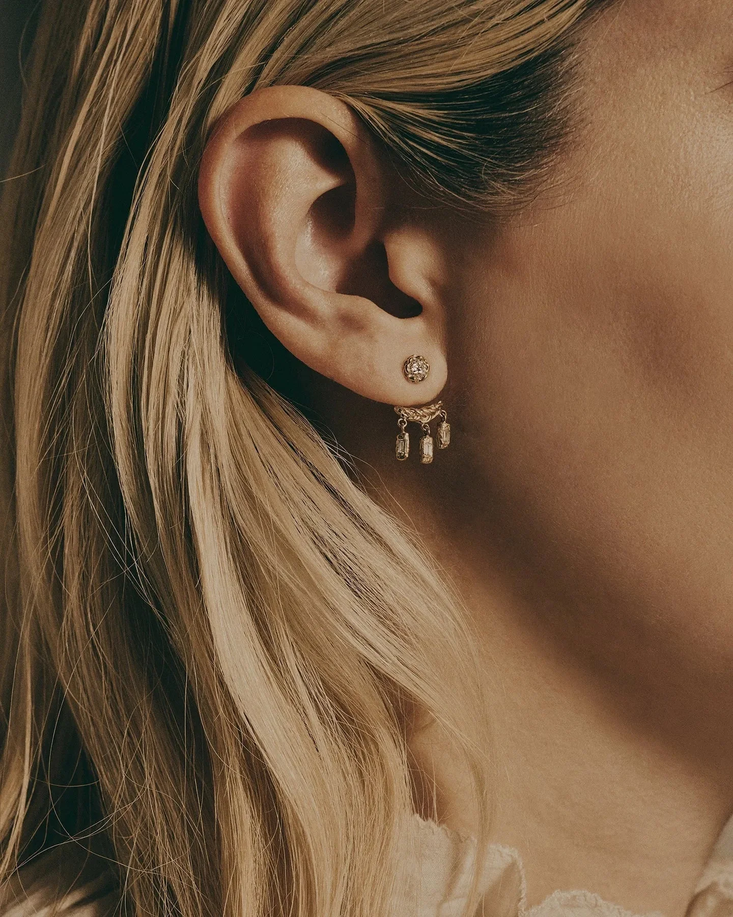 Braided  Baguette Ear Jacket - Image 3