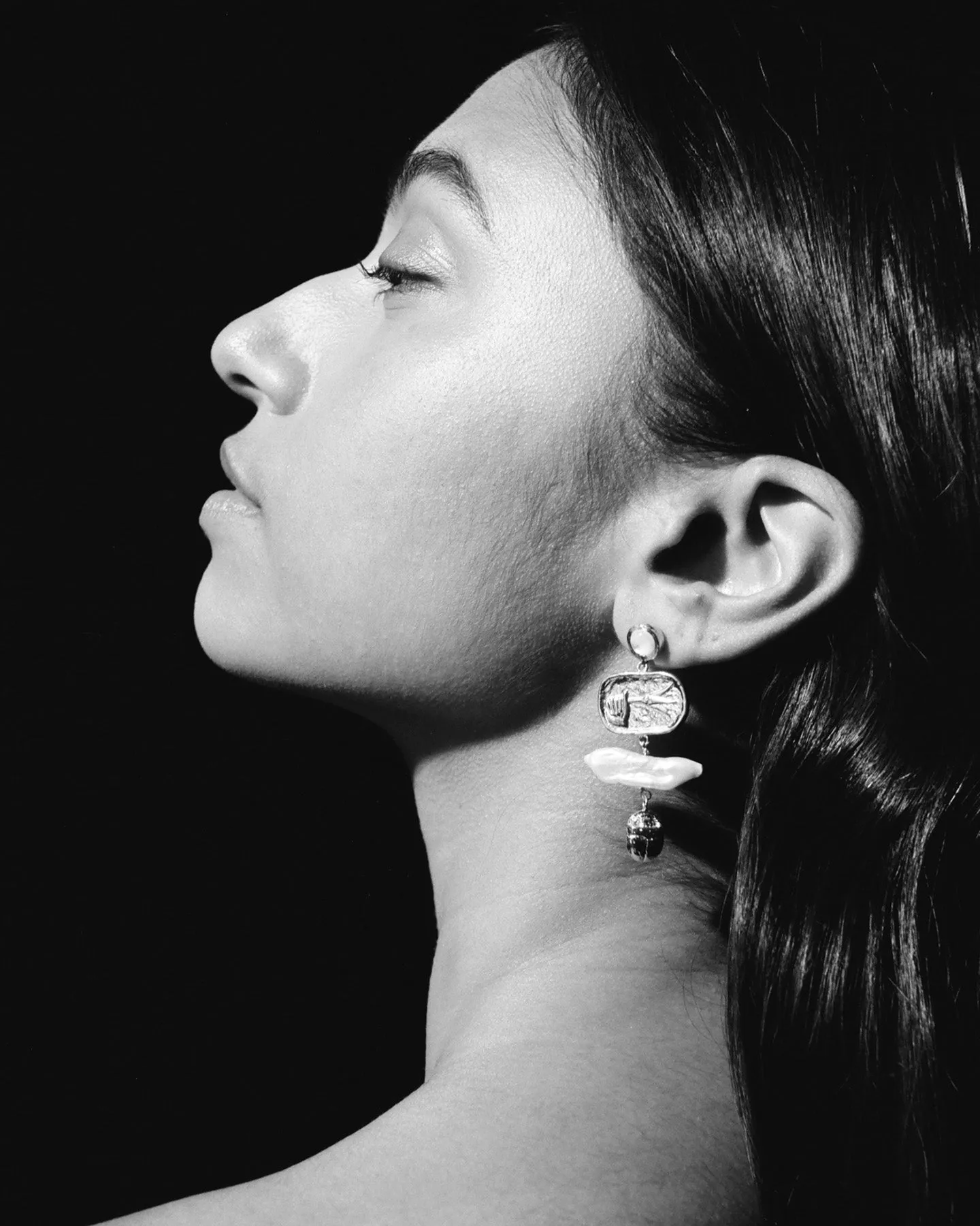Lotus Drop Earrings - Image 4