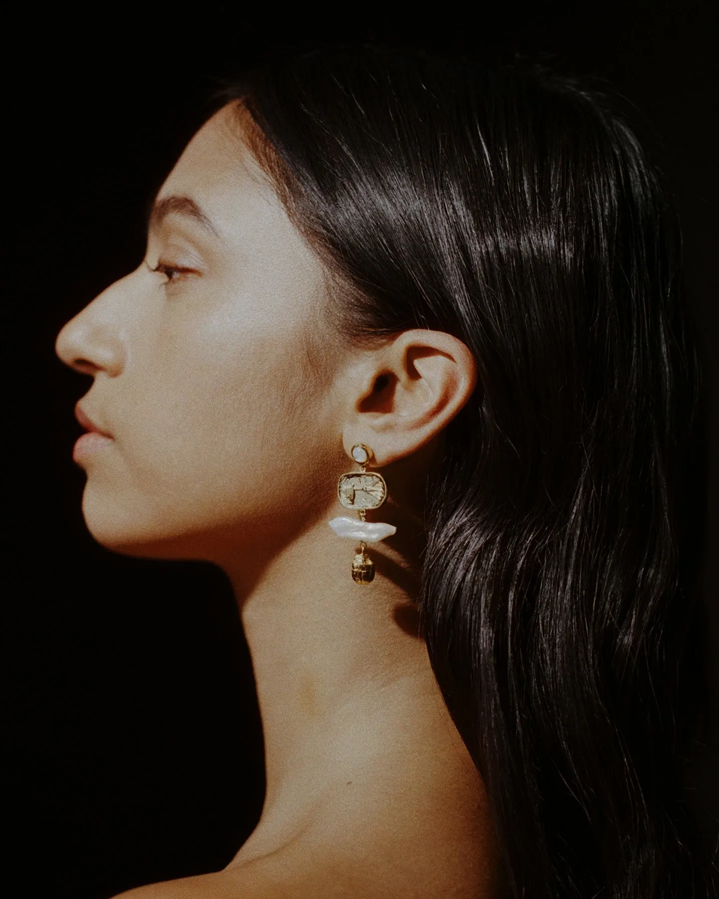 Lotus Drop Earrings - Image 5