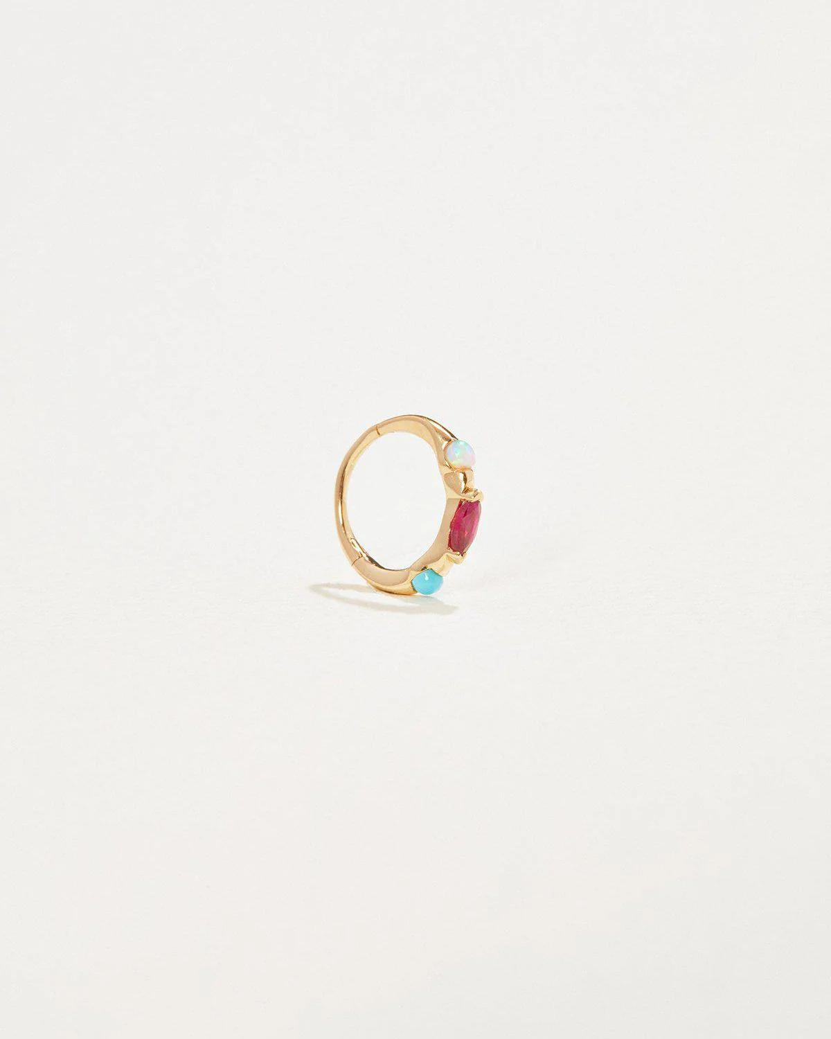8mm Multi Stone Huggie - Image 2