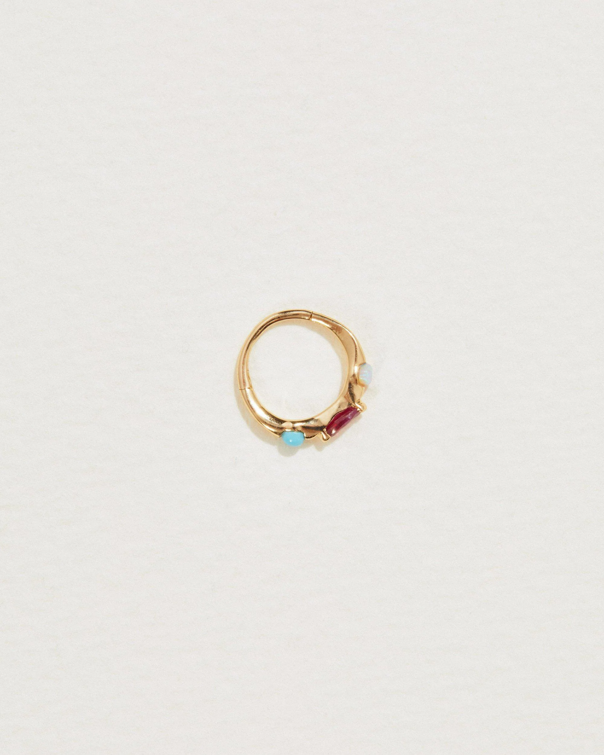 8mm Multi Stone Huggie - Image 3