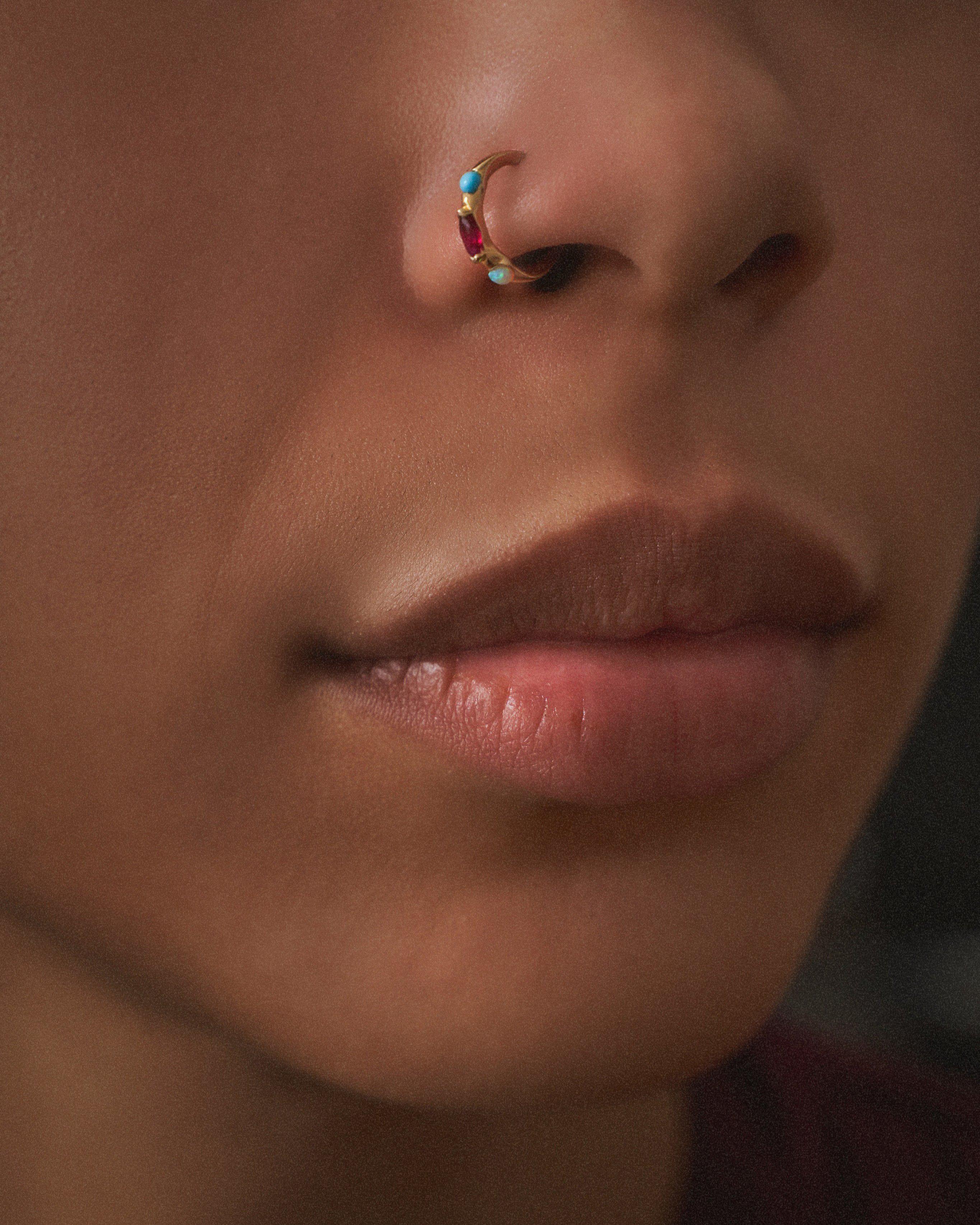 8mm Multi Stone Huggie - Image 5