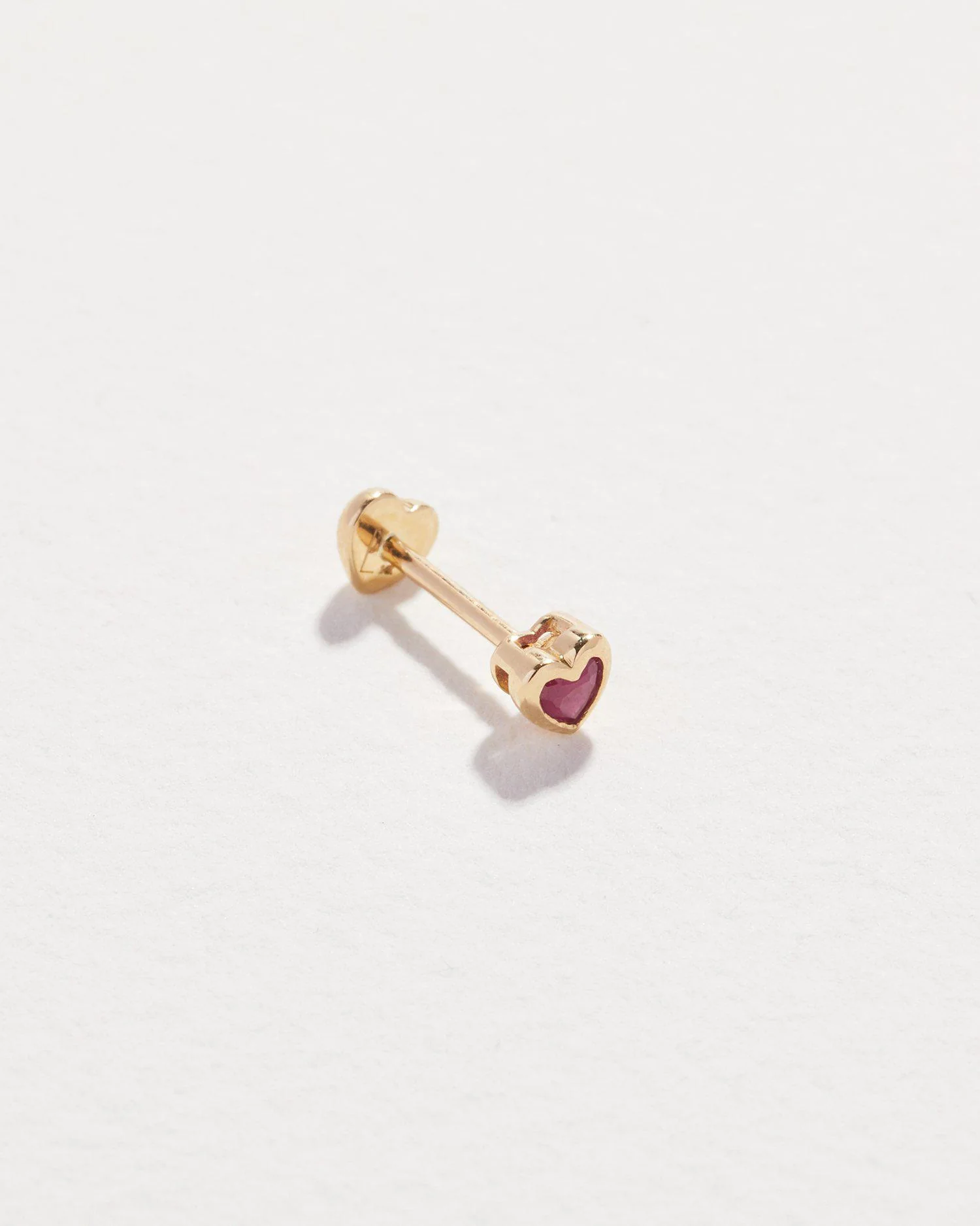 Ruby Heart Stud - Image 2