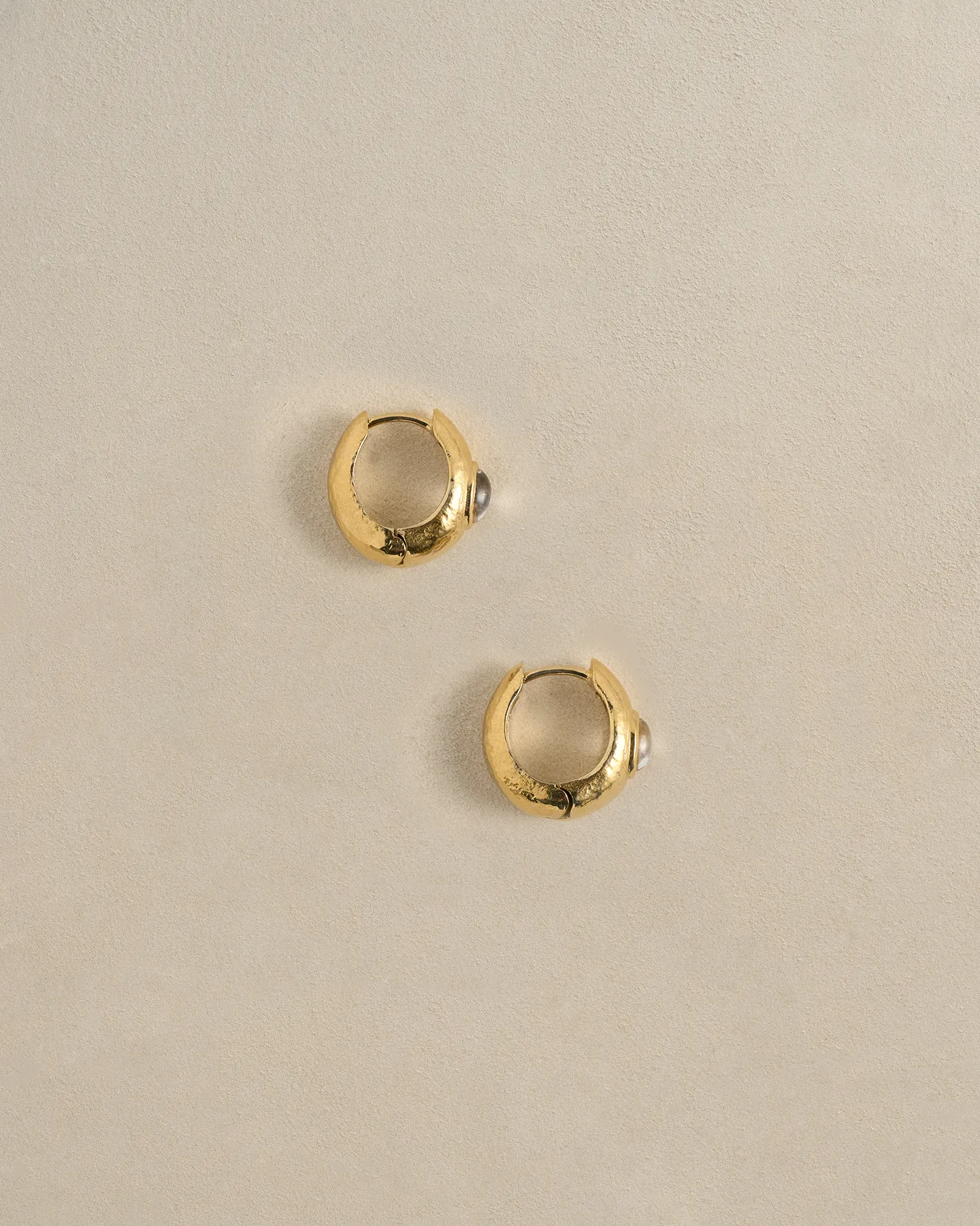 Tapered Stone Hoops - Image 2