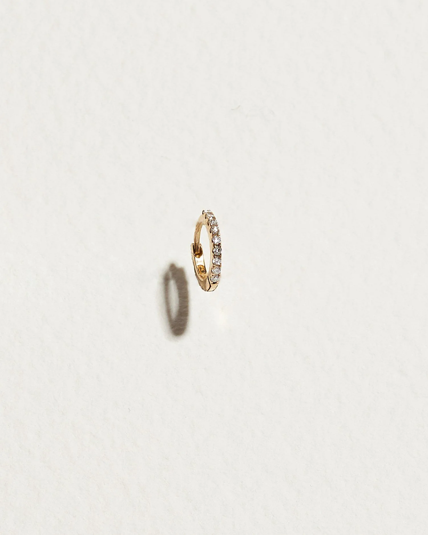 Tiny Half Pavé Huggie - Image 6