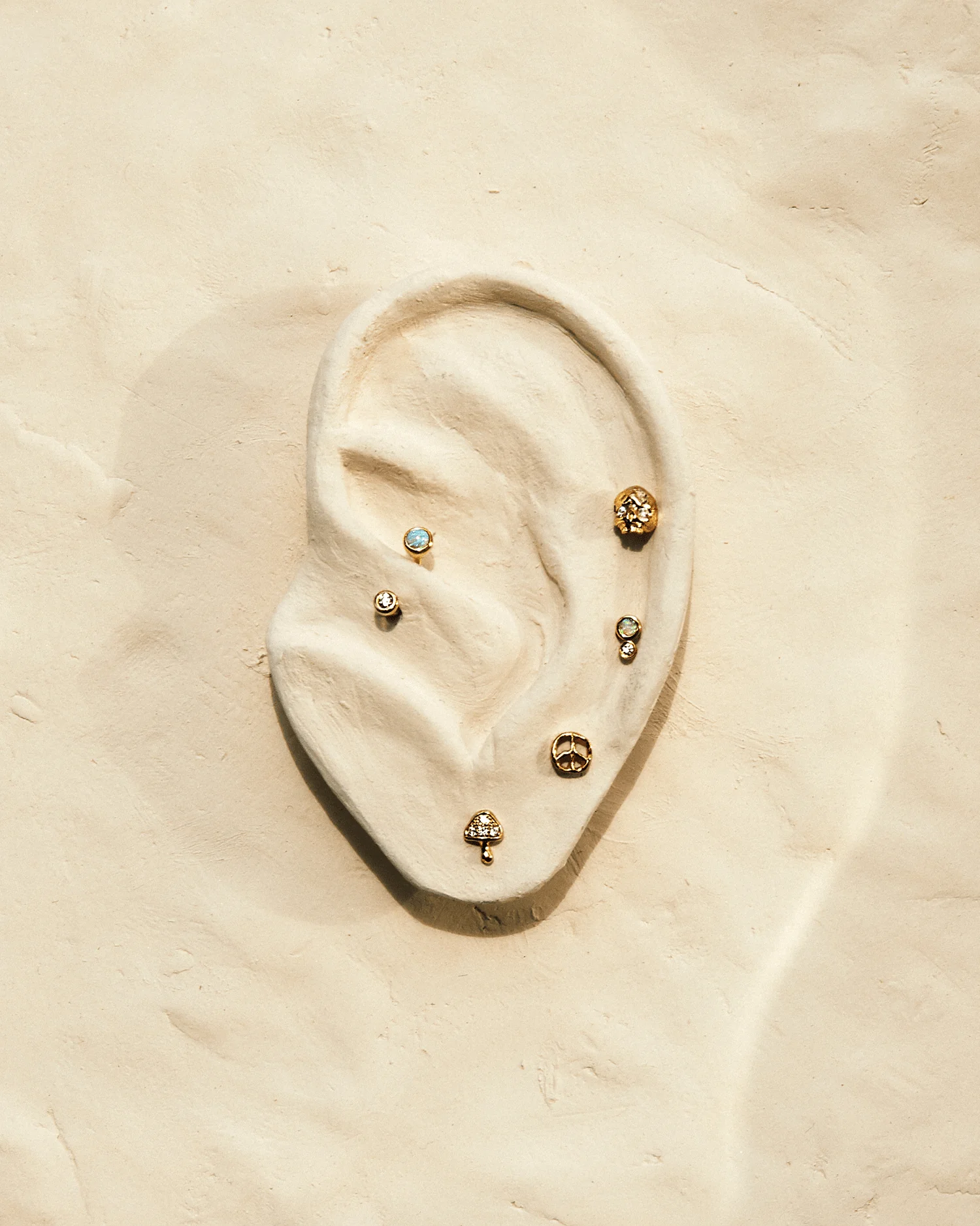 Tiny Pavé Mushroom Stud - Image 4